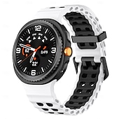 baratos Pulseiras de relógio Samsung-Pulseiras de Relógio para Samsung Galaxy Relógio 8 40/44mm Relógio 8 Classic 46mm Silicone Substituição Alça Impermeável Ajustável Mulheres Homens Pulseira Esportiva Fecho Moderno Banda do Oceano