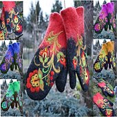 voordelige Handschoenen-Women's 1 Pair Fingerless / Fingertips / Winter Gloves Active / Outdoor Gloves - Flower Print