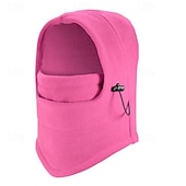 abordables Sombreros de hombre-Hombre Unisexo Esquí de balaclava Gorro pasamontañas Pasamontañas de forro polar Sombrero protector Sombreros de invierno Negro Rosa Fibra de acrílico Vellón Acogedor Ropa Cotidiana Noche Color