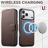 お買い得  iPhone用ケース-電話 ケース 用途 iPhone 17 Pro Max 17 16 15 14 Pro Max 13 Pro Max バックカバー 耐衝撃 レトロ風 PUレザー