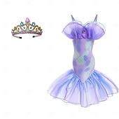 baratos Fantasia de Menina-Semana do Livro 2026 A Pequena Sereia Cauda de Sereia Vestido de Princesa Aqua Vestido de Halloween Fantasia de Cosplay Fantasia para Festa Temática Cosplay Filme Cosplay para Meninas Fantasia Infantil Carnaval Baile de Máscaras