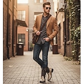 economico Stivali da cowboy e occidentali-Per uomo Stivali Stivali da Cowboy Retrò Scarpe in Pelle di Serpente Scarpe per rettili Camminata Vintage Casual All'aperto Quotidiano Pelle PU Confortevole Antiscivolo Traspirante Stivali a Met