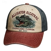 cheap Men's Baseball Cap-Men's Baseball Cap Sun Hat Trucker Hat Pink Red Polyester Print Fashion Casual Street Daily Crocodile Adjustable Sunscreen Breathable