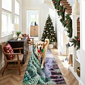 cheap Runner Rugs-Forest Path Runner Rug For Hallway Kitchen Soft Non-Slip Machine Washable  Faux Cashmere Nature Landscape Carpet Woodland Sunlight Design Entryway Runner, Fallen Redwood by Dakota Daetwiler