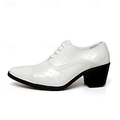 abordables Zapatos Oxford-Zapatos de vestir para hombre de piel sintética roja con detalle de tachuelas: elegantes zapatos de fiesta de Navidad para hombre.