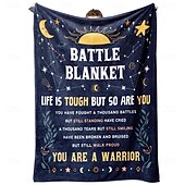 Недорогие Тонкие одеяла и пледы-Флисовые одеяла Плед для дивана Подарок Вдохновляющая цитата Мотивационный позитив Диван Кровать Декоративное одеяло Теплое одеяло Домашний декор