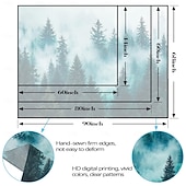 Χαμηλού Κόστους Δάσος Ταπισερί-ταπετσαρία τοίχου μυστηριώδες δάσος ομίχλη τοπίο θέα δέντρου μεγάλη τέχνη τοιχογραφία διακόσμηση κουβέρτα κουρτίνα κρεμαστή για σπίτι υπνοδωμάτιο σαλόνι κοιτώνα διακόσμηση τοίχου