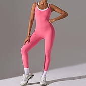 abordables Ensembles et Combinaisons-Women's Sports Bras Workout Sets Yoga Outfits Solid Color Clothing Suit ArmyGreen Black Gym Workout Stretchy Breathable Sleeveless Sport Activewear Slim