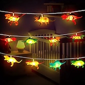 cheap Party String Lights-LED Dinosaur String Lights 1.5m 10LEDs Battery Powered  Home Children's Toys Shopping Mall Room Decoration Lights Creative Cartoon Gift Light