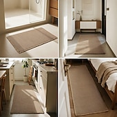 abordables Alfombra de baño absorbente-Alfombra de baño tipo gofre, alfombras de baño bohemias antideslizantes y lavables, ultrasuaves, súper absorbentes y de secado rápido, decoración rústica para el baño