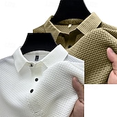 cheap Men&#039;s Classic Polo-2PCS Men&#039;s Polo Shirts Golf Shirt Casual Holiday Classic Short Sleeve Fashion Basic Plain 2 Piece Multi-pack Summer All Seasons Regular Fit