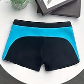 お買い得  水着とボードショーツ-男性用 スイムショーツ スイムトランク 水着下着 パッチワーク ドローストリング 伸縮性 高通気性 ボトムズ サーフィン ビキニ 潜水 夏