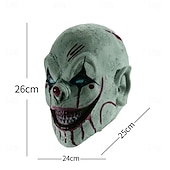 abordables Máscaras-Payaso asesino Payaso malvado Máscara Accesorios de Halloween Horror Disfraz de miedo Víspera de Todos los Santos Adulto Hombre Mujer Víspera de Todos los Santos Carnaval Disfraces fáciles de