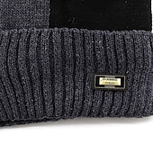 billige Lue lue-Herre Unisex Beanie lue Vinterhatter Luer Strikk lue Vinterlue Svart Navyblå Akryl Fiber Strikket Koselig Dagligdagstøy Ut på byen Fargeblokk Varm