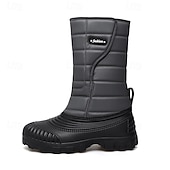 abordables Botas de invierno y nieve-Botas de nieve impermeables marrones para hombre: aislantes y duraderas, perfectas para deportes de invierno, raquetas de nieve y aventuras al aire libre.