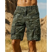 preiswerte Unterteile-Herren Cargoshorts Wandershorts Tarnung Sommer Außen Normale Passform Schnelltrocknend Leicht Elastisch Atmungsaktiv Shorts Cachi scuro Armeegrün Baumwolle Tennis Golfspiel Laufen 29 30 31 32 34