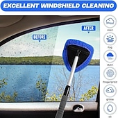 cheap Cleaning Supplies-5pcs Windshield Defrosting Tool Set with 4 Cloth Pads - Durable Car Window Cleaner, Long-Lasting Design, Includes Spray Bottle and Microfiber Cloths for Efficient Ice Removal