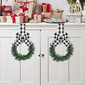 olcso Koszorúk, Girlandok és Díszek-4/6 db-os mini karácsonyi koszorúk piros masnikkal és gyümölcsös díszítésekkel, ünnepi kirakat, szekrény &amp;lakberendezés, tökéletes partikra, szezonális dekoráció