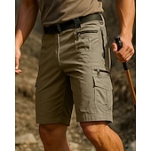 baratos Partes inferiores-Homens Bermuda Cargo Shorts de caminhada shorts esportivos Verão Ao ar livre Normal Leve Respirável Calças Capri Bolsos Preto Verde Tropa Algodão Tênis Golfe Corrida S M L XL XXL