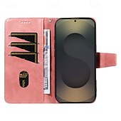 Недорогие Чехлы для Samsung-телефон Кейс для Назначение SSamsung Galaxy S25 Edge S24 ФЭ S22 Плюс Ультра S23 ФЕ Кошелек для карт Полная защита тела с ремешком Защита от удара Ретро Кожа PU