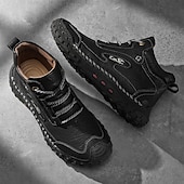 economico Stivaletti alla caviglia-scarponi da trekking bianchi da uomo fatti a mano: design in similpelle resistente e confortevole, perfetti per le avventure all'aria aperta e per l'uso quotidiano