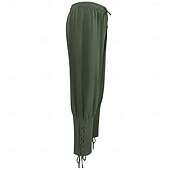 economico Fondi-Retrò Vintage Medievale 17° secolo Mascherata Pantaloni da pirata Cavaliere Vichingo Crociato Straniero Ranger Coulisse Tinta unica Costume Per uomo Costumi da pirata Fantasia Mascherata Festa / Sera