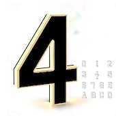 olcso Dekoratív fények-megvilágított házszámok kültérre, vízálló megvilágított címtábla, 12 V-os modern LED-es háttérvilágítású házszám otthonra, garázsba, üzletbe