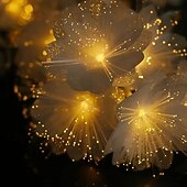 abordables Guirlandes lumineuses led-Guirlandes lumineuses à fibres optiques avec lumières étoilées 3m 20LEDs Décoration de mariage Fête Lumières féeriques pour Chambre Balcon Jardin Décoration d'Arbre