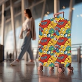 baratos Desgaste em casa e chinelos em casa-Capa protetora elástica para mala de viagem com estampa artística.