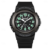 abordables Montres à quartz-Montre à quartz pour femmes et hommes SANDA grand cadran montre de sport à la mode montre lumineuse étanche en silicone