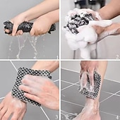 رخيصةأون أدوات الحمام-منشفة تقشير للجسم - إسفنجة تقشير للجسم - كورية &amp;اليابانية &amp;قطعة قماش إسفنجية شبكية أفريقية - غسالة غسيل طويلة الظهر للاستخدام في حوض الاستحمام