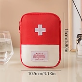 baratos Arrumação e Organização-bolsa portátil para kit de primeiros socorros, bolsa para armazenamento de medicamentos de viagem, pequeno organizador médico de emergência para uso externo&amp;amp;uso doméstico