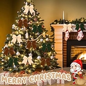 halpa Kaaret ja nauhat-12 kpl jouluisia samettisia rusetteja 6 tuuman maalaisromanttisia seppeleitä lahjarusetteja vintage-jouluinen samettinen nauharusettikoristeet jouluun maalaistalokuuseen seppele