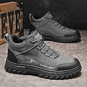 baratos Botas de caminhada-calçados esportivos pretos para caminhada masculinos – tênis duráveis para atividades ao ar livre, para corrida em trilha, caminhada e conforto diário