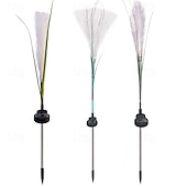 olcso Tájvilágítás-napelemes kerti lámpák, kültéri nádfényű száloptika, vízálló LED-es világítás kültérre, dekoráció teraszra és ösvényre