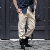economico Fondi-Medievale Rinascimento Lunghezza alla caviglia Pantaloni da pirata Pirata Vichingo Ranger Tinta unica Costume Per uomo Celtico Costumi da pirata Fantasia Halloween Carnevale Vacanza Festa / Sera LARP