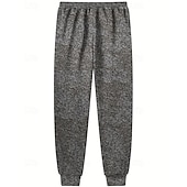 voordelige Joggingbroek-Voor heren Joggingbroeken Fleece broek Jogger Broek Winter broek Trekkoord Zak Elastische taille Effen Comfort Warm Buitensporten Dagelijks Modieus Casual Zwart Blauw Micro-elastisch