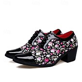 abordables Chaussures Déclaration-Chaussures à talons hauts noires à motif floral pour homme – Design élégant et tendance, parfaites pour les événements formels, les tenues tendance et les sorties en soirée