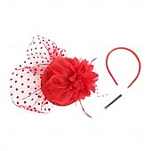 ieftine fascinatoare-Palarioare Tul Material Textil Pălărie Nuntă Petrecere ceai Cursă de cai cocktail Elegant Epocă Cu Pene Tul Diadema Articole Pentru Cap