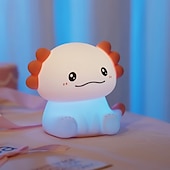 halpa Taimitarha yövalot-Salamander pehmeä silikoninen Pat-valo lastenhuoneen yövalo 7 väriä himmennys USB ladattava yöpöytälamppu tunnelmavalo joulu uusivuosi lahja