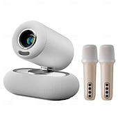 Недорогие Проекторы-Премиум проектор YT900 с автофокусировкой разрешение 1920*1080 опциональная микрофонная основа светодиодная лента 2.4/5GHz двухдиапазонный Wi-Fi Android 13.0 3-х линзовый стеклянный объектив с