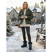 preiswerte Damenstiefel-wasserdichte Schneestiefel für Damen mit Kunstfellfutter – Winterstiefel zum Schnüren mit Reißverschluss und verstellbaren Schnürsenkeln, in mehreren Farben erhältlich