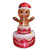クリスマスジンジャーブレッドマン、メリークリスマスケーキ、LED照明付きインフレータブルエアモデル、屋内および屋外のリビングルーム、中庭、芝生パーティー、お祭りの雰囲気の装飾ライトオーナメント1.5メートル/ 5フィート お買い得  屋外のクリスマスライト-クリスマスジンジャーブレッドマン、メリークリスマスケーキ、LED照明付きインフレータブルエアモデル、屋内および屋外のリビングルーム、中庭、芝生パーティー、お祭りの雰囲気の装飾ライトオーナメント1.5メートル/ 5フィート