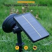 abordables Luces de paisaje-Luces solares para árboles, focos exteriores, apliques impermeables para exteriores, iluminación de patios y jardines, luces solares de atardecer, luces navideñas para el hogar, patio, garaje, césped