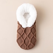 voordelige Lakens &amp; Kussensloop-dikke pantoffels voor dames, vloersokken, antislip en warme voetsokken, dikke warme damesschoenen en sokken voor thuis