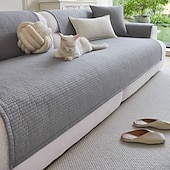 tanie Pokrowce na sofę-Poszewka na poduszkę na sofę w stylu nordyckim, całoroczny pokrowiec z bawełny, nowoczesna minimalistyczna antypoślizgowa podkładka na sofę, ochraniacz na sofę do salonu