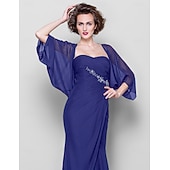 voordelige bruiloft gast wraps-Sjaals Dames Wrap Bolero Shrug Jassen  Jas Elegant Zonbescherming 3/4 Lengte Mouw Chiffon Bruiloft Gast Wikkels Met Effen Kleur Voor Bruiloft Lente om indruk te maken