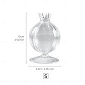 cheap Statues-Cute Flower Bud-shaped Hydroponic Vase A Transparent Glass Flower Arrangement Table Decoration Piece Suitable for Home and Store Table Art Flower Arrangements and Decorative Vases