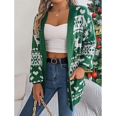 Naisten Neulos Neule Vapaa-aika Pehmeä Joulu poro lumihiutaleet Joustin Avoin etuosa Kudottu Pitkähihainen Tavalliset topit Neuloa ulko- Päivittäin Viikonloppu Valkoinen Rubiini Syksy Talvi halpa Jouluiset neuleet-Naisten Neulos Neule Vapaa-aika Pehmeä Joulu poro lumihiutaleet Joustin Avoin etuosa Kudottu Pitkähihainen Tavalliset topit Neuloa ulko- Päivittäin Viikonloppu Valkoinen Rubiini Syksy Talvi