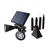 Недорогие Наземные огни-Уличные солнечные светильники с функцией движения, солнечные прожекторы, режим постоянного включения или с датчиком движения, охранное освещение от заката до рассвета, ландшафтные прожекторы для